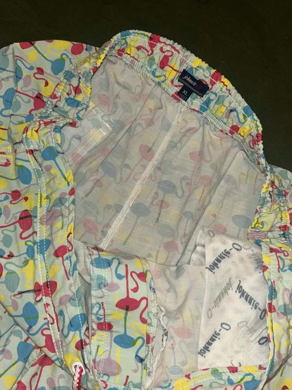 johnnie-O Flamingo Print Swim Trunks